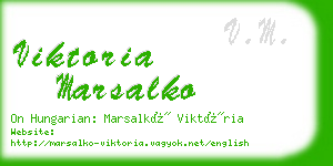 viktoria marsalko business card